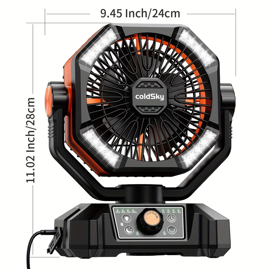 Powerful Portable Fan - 20000mAh Battery Camping Fan