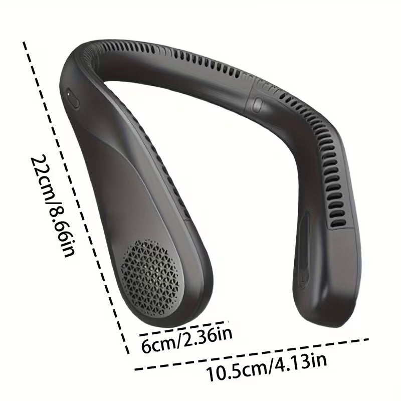 Hands-Free Neck Fan – Bladeless Portable Personal Fan with 360° Airflow