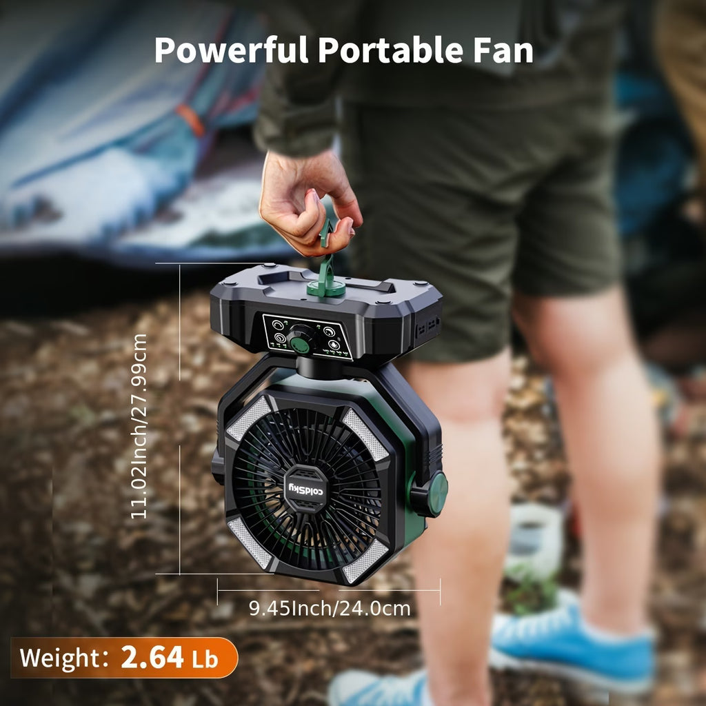 Powerful Portable Fan - 20000mAh Battery Camping Fan