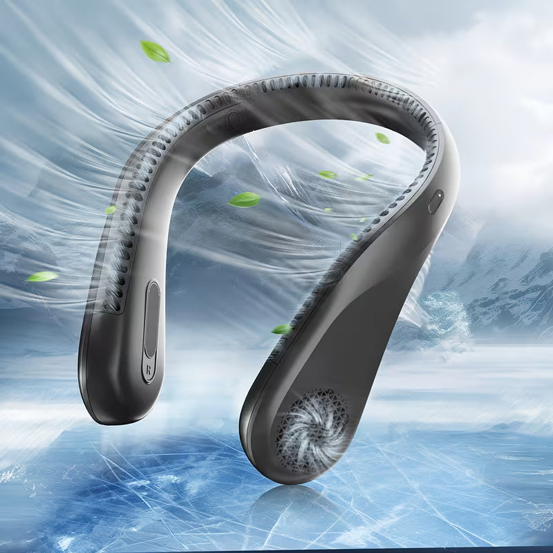 Hands-Free Neck Fan – Bladeless Portable Personal Fan with 360° Airflow