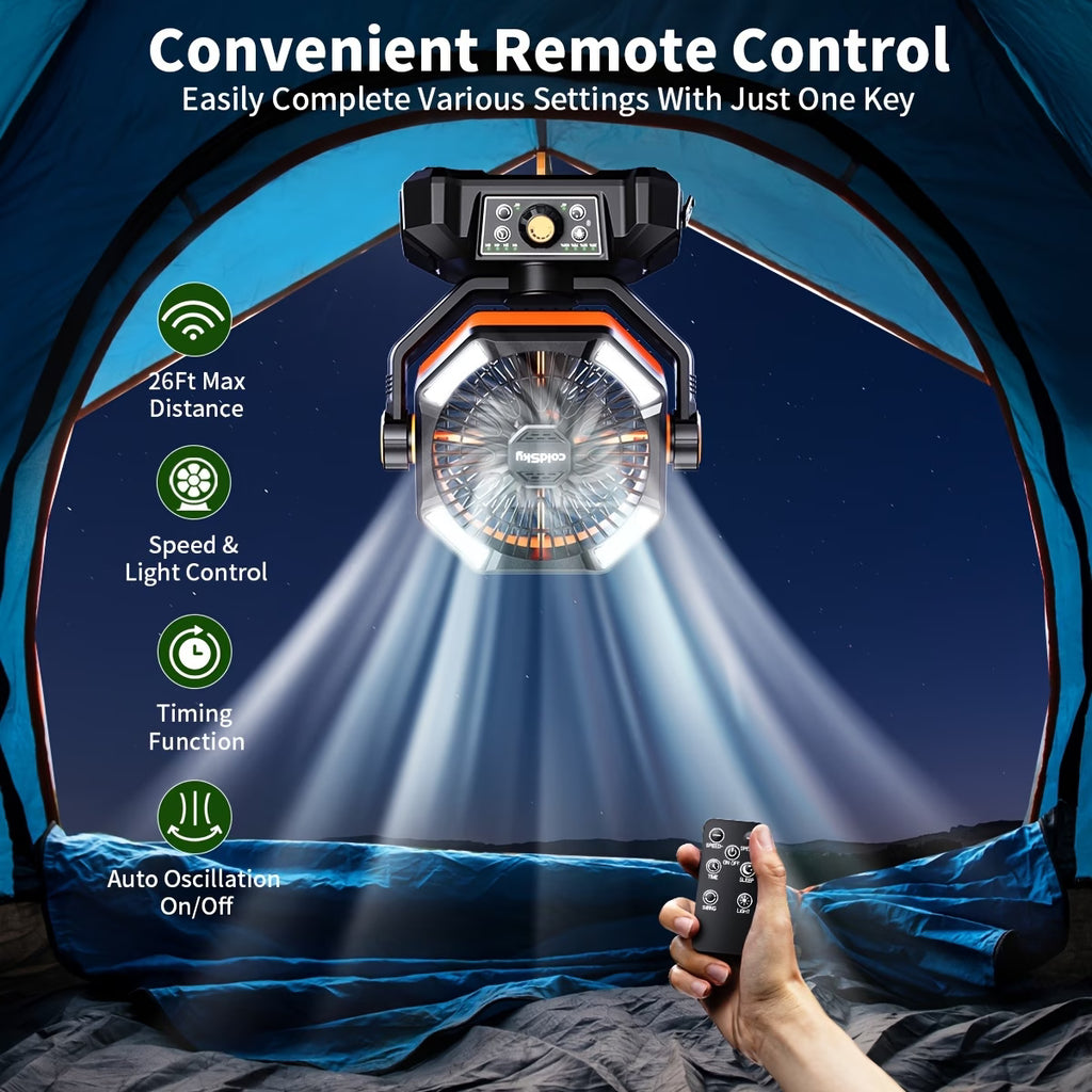 Powerful Portable Fan - 20000mAh Battery Camping Fan