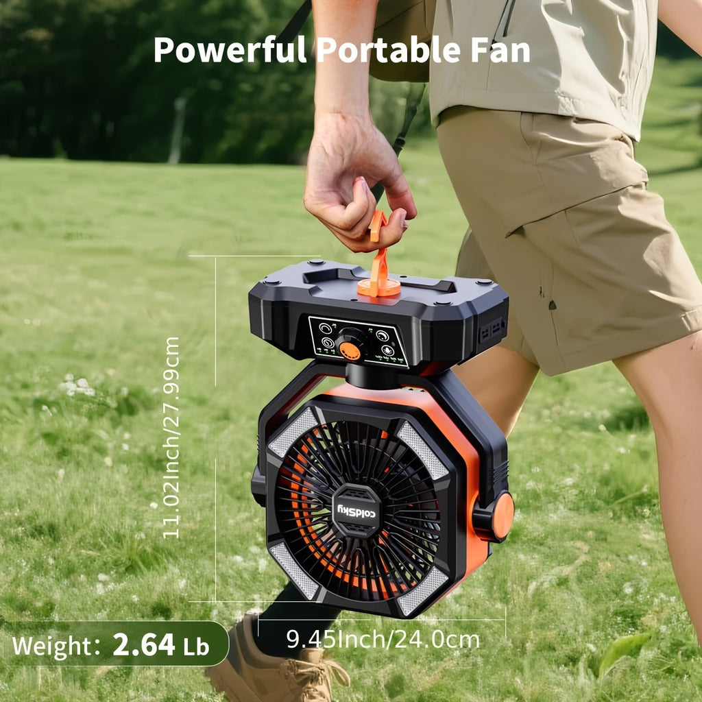 Powerful Portable Fan - 20000mAh Battery Camping Fan