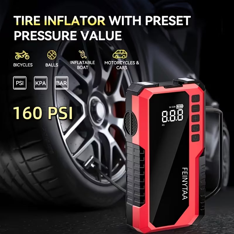 Portable Jump Starter & Air Inflator 10000A – 12V/14.8V