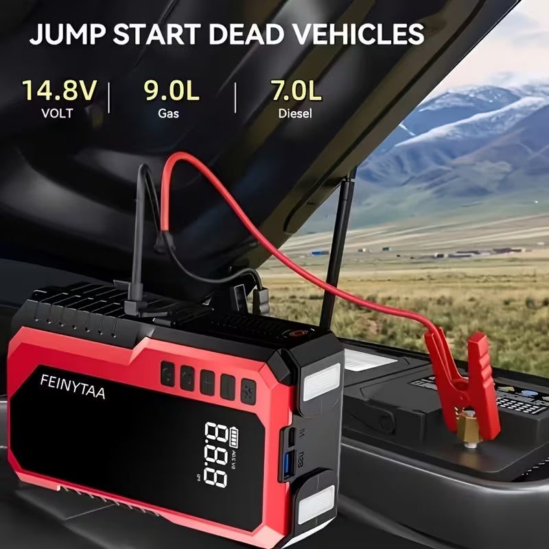 Portable Jump Starter & Air Inflator 10000A – 12V/14.8V